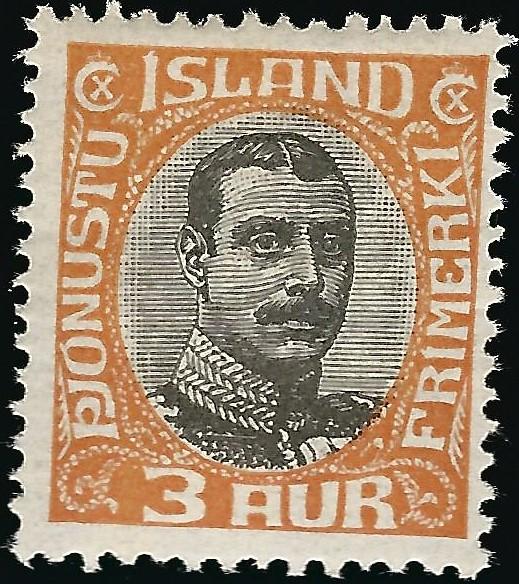 Iceland O40 Mint OG F-VF  ....Chance to buy a real Bargain!