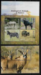 Malawi 745-46 Wild Animals Mint NH