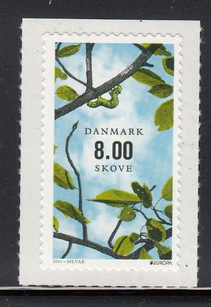 Denmark MNH Scott #1529 8k Caterpillar, trees - EUROPA