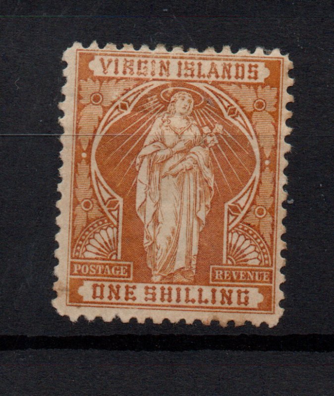 British Virgin Islands 1899 1/- brown yellow SG49 mint MH WS31131