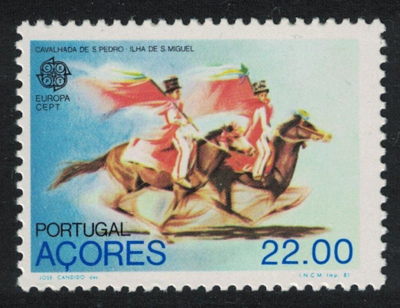 Azores Horses Folklore Europa CEPT 1981 MNH SG#425