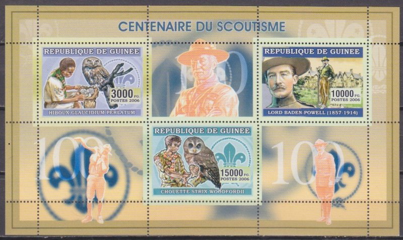 2006 Guinea 4359-61KL Scouts / Owl birds 7,50 €​​​​​​​