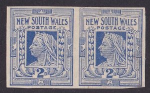 NEW SOUTH WALES 1899 QV 2d IMPERF pair wmk Crown/NSW SG cat £300