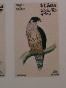 ​OMAN-1973 WORLD FAMOUS LOVELY BIRDS MNH IMPERF SHEET- WE SHIP TO WORLD WIDE