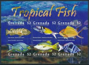[109023] Carriacou & Petite Martinique 2009 Marine life fish Mini sheet MNH