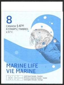 Canada Sc# BK429 Booklet MNH (wrinkle) 2010 57c Marine Life