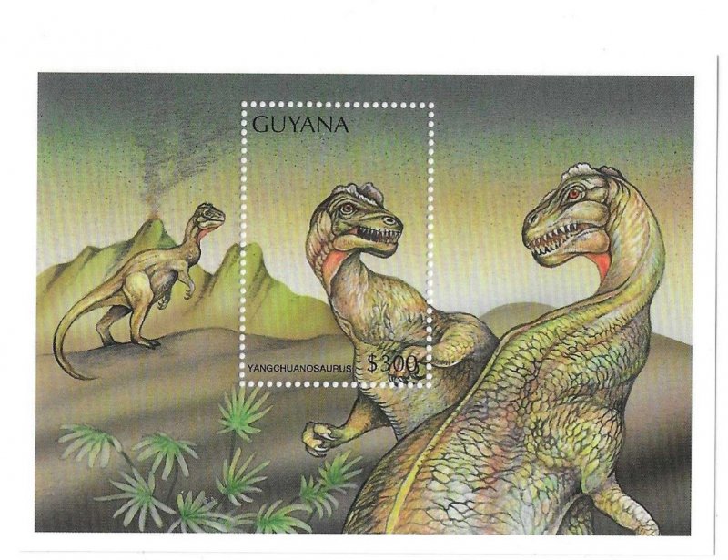 Guyana 1998 Dinosaurs Prehistoric Wildlife S/S Sc 3274 MNH C21