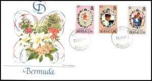 Bermuda 412-414 Royal Wedding Fleetwood U/A FDC