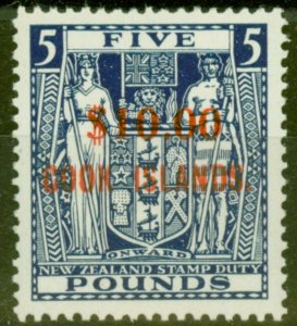 Cook Islands 1967 $10 on £5 Blue SG221 Very Fine MNH