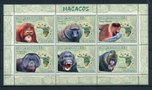 [32124] Mozambique 2007 Wild Animals Mammals Monkeys MNH Sheet