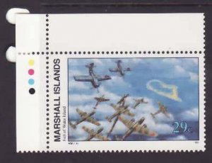 Marshall Islands-Sc#296- id6-unused NH-Wake Island-WWII-1991-2-