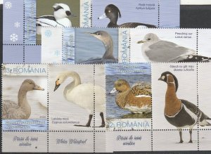 Romania STAMPS 2024 WINTER BIRDS POST MNH LABELS