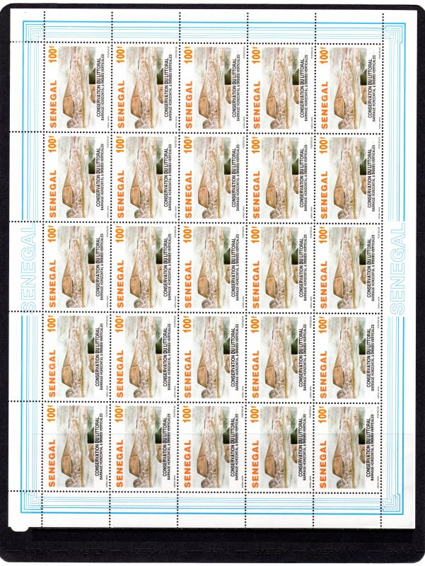 Senegal 1994 Sc#1075/78 Conservation of the Seashore 4 Sheetlets of 25 MNH VF