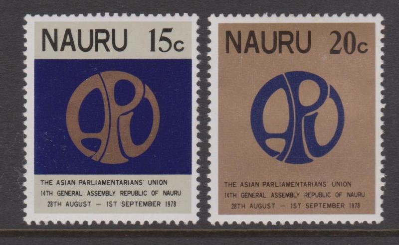 Nauru 1978 Asian Parliamentary Union Set Sc#159-160 MNH