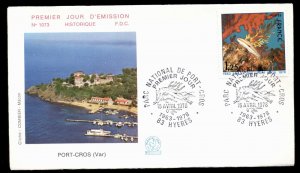 France 1978 Port Cros National Park, Fish FDC