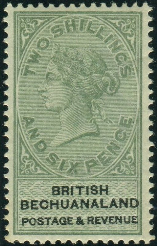 BECHUANALAND-1888 2/6 Green & Black.  A lightly mounted mint example Sg 17