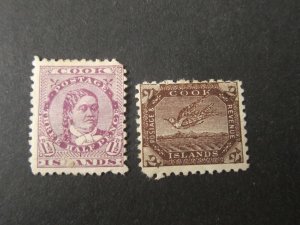 Cook Islands 1898 Sc 18-9 MH(HR)