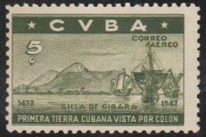 1944 Cuba Stamps C36 Silla de Gibara First Cuban Land Sighted by Columbus  NEW