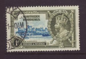 1935 Northern Rhodesia 1d Silver Jubilee F/U SG18.