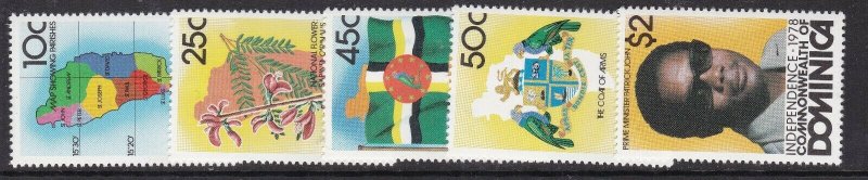 DOMINICA  ^^^^Sc#602-608   MNH set $$@ lar811dom