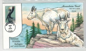 2003 COLLINS HANDPAINTED 3774 FLORIDA PELICAN & NATIONAL WILDLIFE MOUNTAIN GOAT