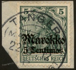 Germany 1912 TANGER c Tangiers Morocco Marokko USED 102529