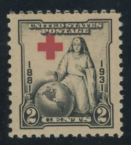 USA 702 - 2 cent Red Cross - PSE Graded Cert: VF/XF 85 Jumbo Mint OGnh