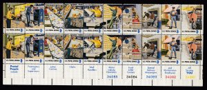 USA - #1489-1498 MNH Plate Block of 20