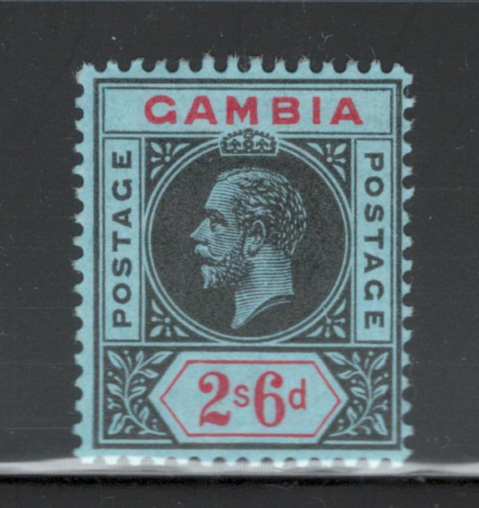 Gambia 1912 King George V 2sh 6p Scott # 84 NG