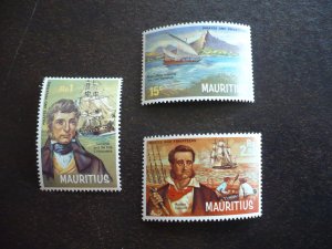 Stamps - Mauritius - Scott# 395,397-398 - Mint Hinged Part Set of 3 Stamps