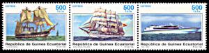 Equatorial Guinea 221, MNH, Ships strip of 3