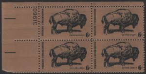 SC#1392 6¢ American Buffalo Issue Plate Block: UL #31960 (1970) MNH