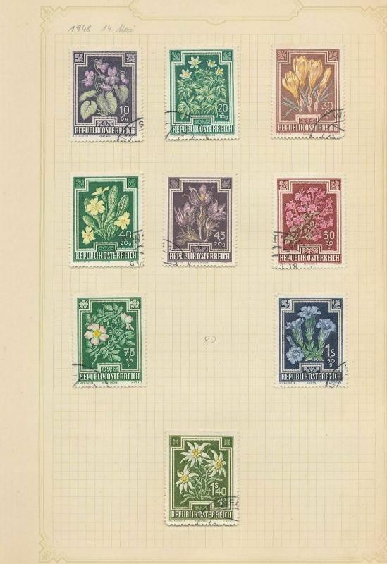 AUSTRIA 1940s/50s Flowers Costumes Birds M&U Collection(Appx 100 Items) KR847