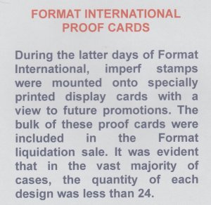 AJMAN 1971 EXOTIC BIRDS - PHEASANT  imperf on FORMAT INTERNATIONAL PROOF CARD
