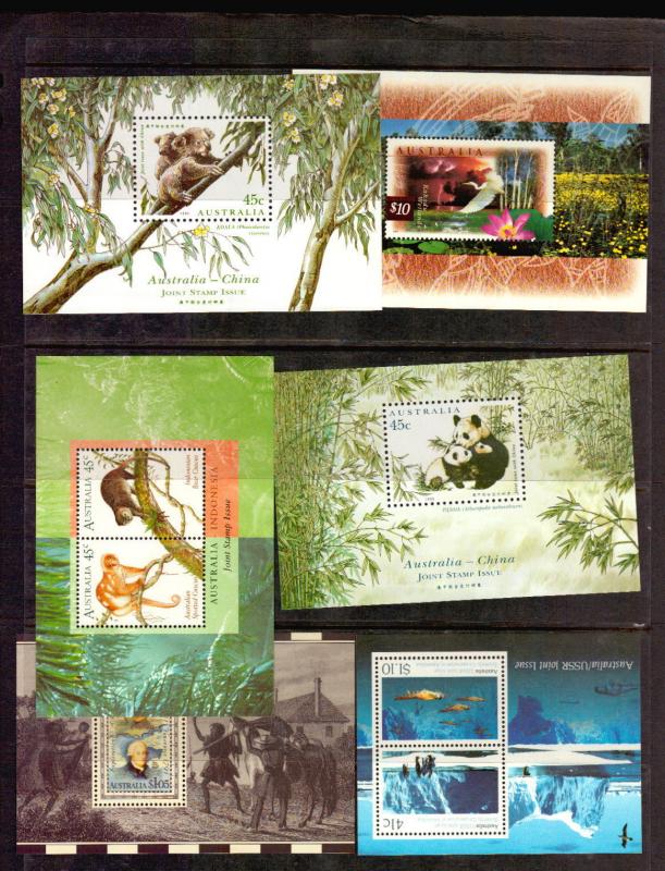 AUSTRALIA FAUNA LOT 16 SHEETS ANTARCTIC FISH WILD BIRD ELEPHANT BUTTERFLY $$$$$$