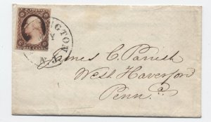 1850s #11 cover black cDS NJ town [h.4731]