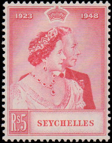 Seychelles #151-152, Complete Set(2), 1948, Royalty, Hinged