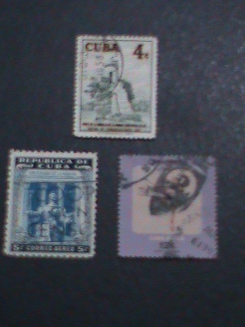 ​CUBA  3 ALMOST 80 YEARS OLD- VERY OLD USED CUBA-STAMP WE SHIP TO WORLD WIDE