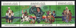Thematic stamps LIBYA 1984 AFR CHILDREN DAY 1448/50 mint