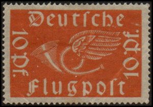 Germany C1 - Mint-H - 10pf Winged Post Horn (1919) (cv $0.60)