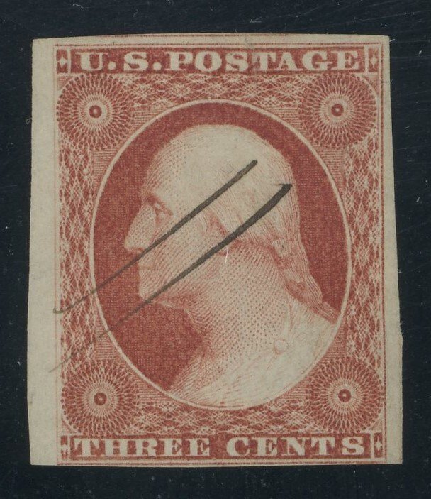 USA 11 - 3 cent Imperf Type I - VF Used JUMBO with neat manuscript cancel