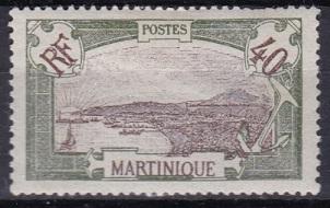 1908 Martinique Scott 82 View of Fort-de-France mh