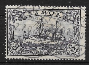 SAMOA (GERMAN) SGG18 1901 3m VIOLET-BLACK USED (s)