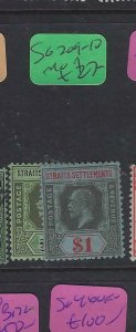 MALAYA STRAITS SETTLEMENTS  (P1401B)  KGV  50C, $1.00  SG 209-10   MOG 