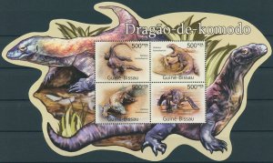 Guinea-Bissau 2011 MNH Lizards Stamps Komodo Dragons Lizard Reptiles 4v M/S