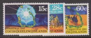 Cocos Keeling Islands Sc#53-55 MNH