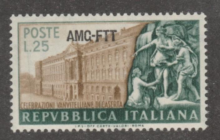 Italy-Trieste, Scott# 142. MNH, building,  type 'K' overprint, #M771