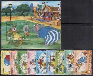 Anguilla 492-501 Disney Mint NH