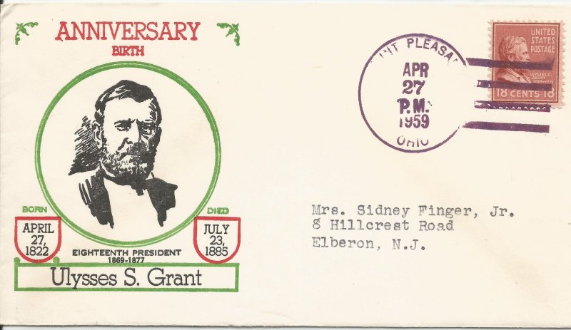 U S Grant Anniver Birth 4-27-59 !#2