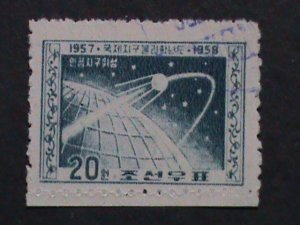 ​KOREA-1958-SC# 135 SPUTNIK-IN ORBIT-VERY OLD USED-STAMP VERY FINE